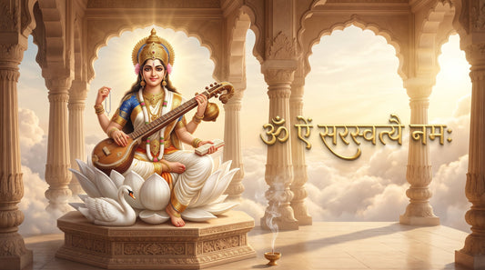 ॐ ऐं सरस्वत्यै नमः मंत्र का अर्थ, लाभ और जप करने की सम्पूर्ण मार्गदर्शिका